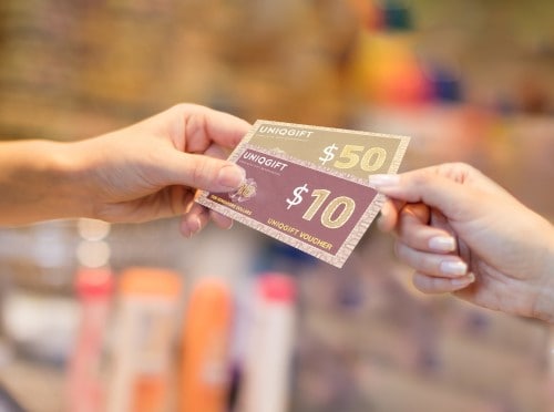 UNIQGIFT Shopping vouchers in Singapore - Sample